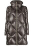 diamond-quilted padded coat